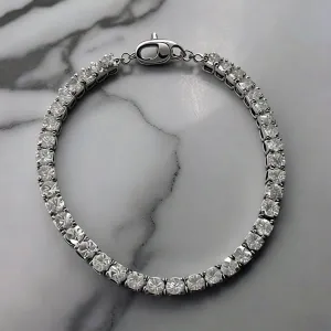 Lucina Moissanite Sterling Silver Man Tennis Bracelet Woman