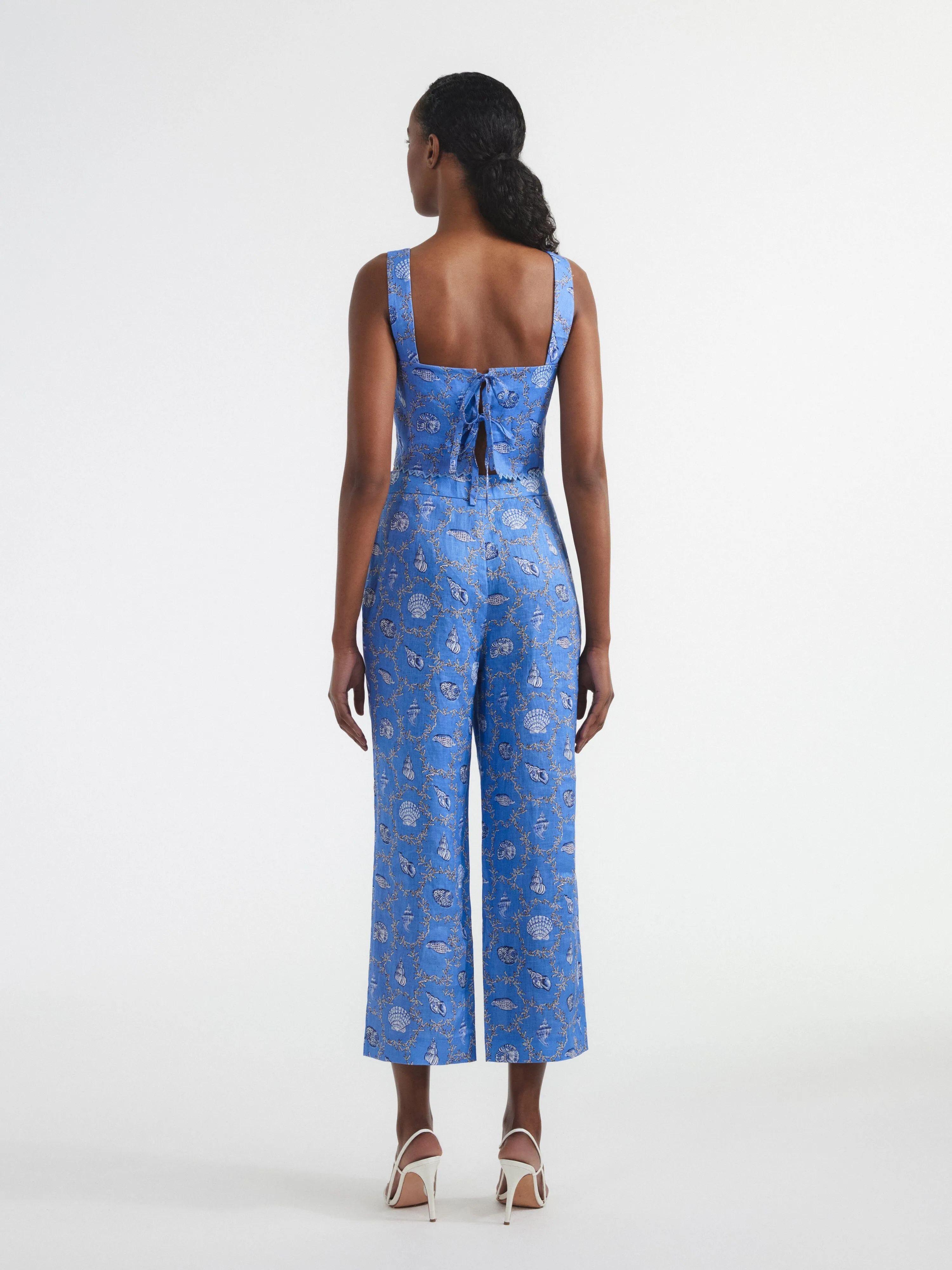 Meadow Top in Coral Lapis Zigzag