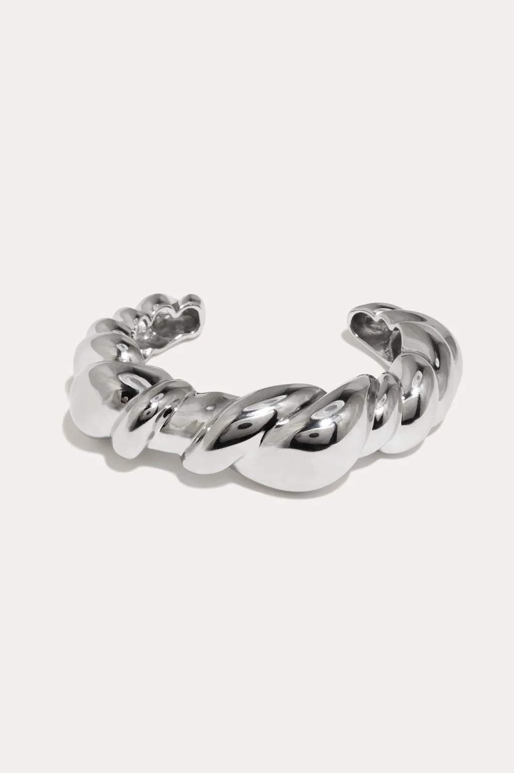Meandering - Rhodium Plated Cuff