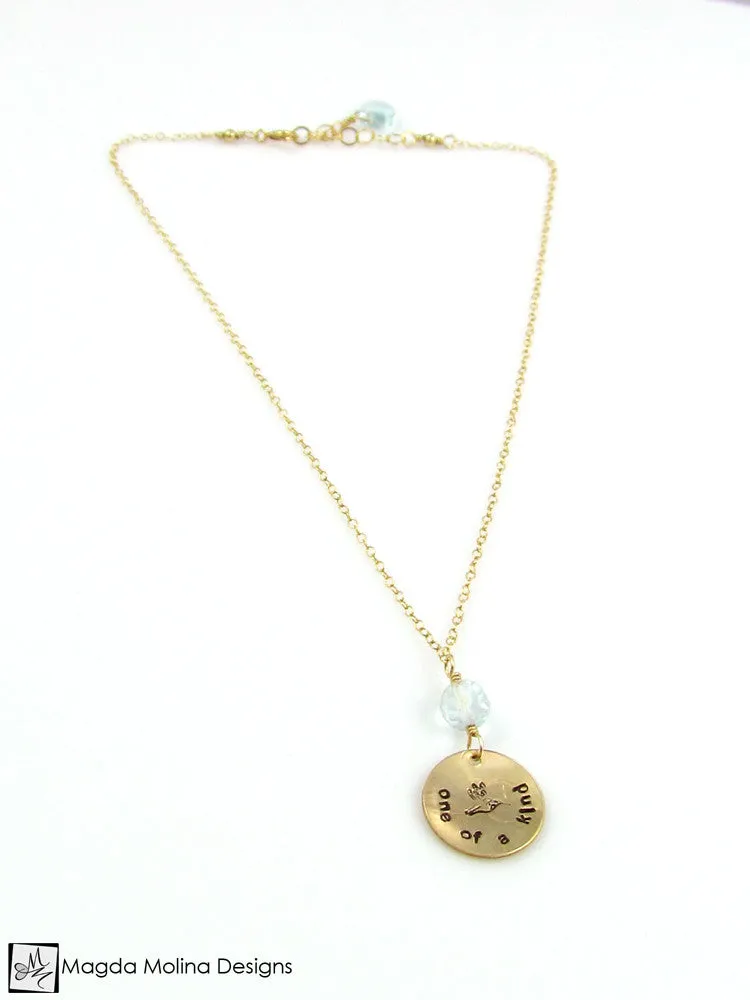 Mini Goddess (children) "one of a kind" Necklace With Quartz Stone
