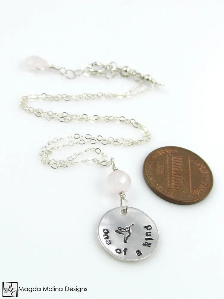 Mini Goddess (children) "one of a kind" Necklace With Quartz Stone