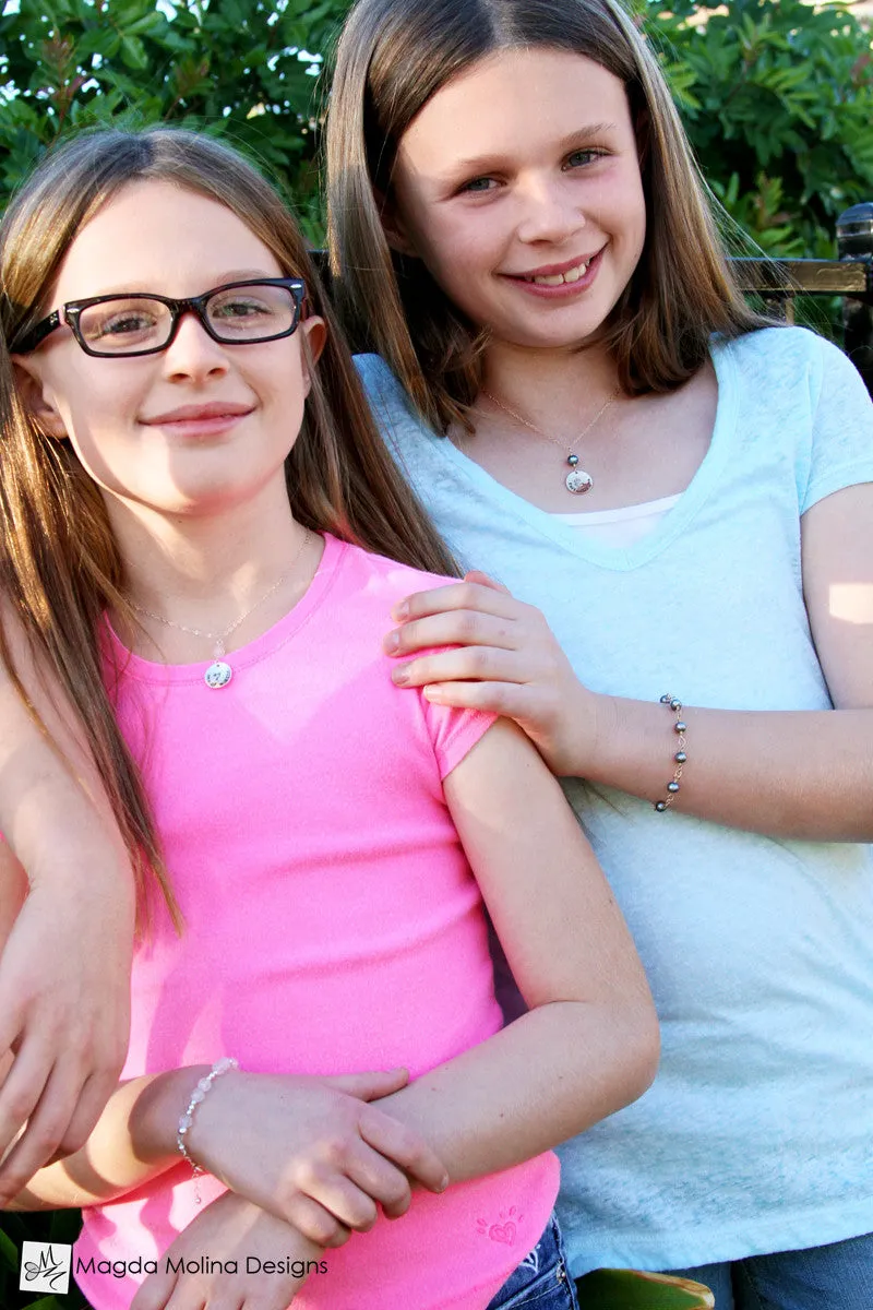 Mini Goddess (children) "one of a kind" Necklace With Quartz Stone