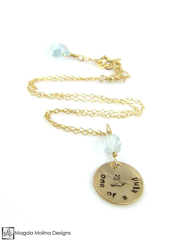 Mini Goddess (children) "one of a kind" Necklace With Quartz Stone