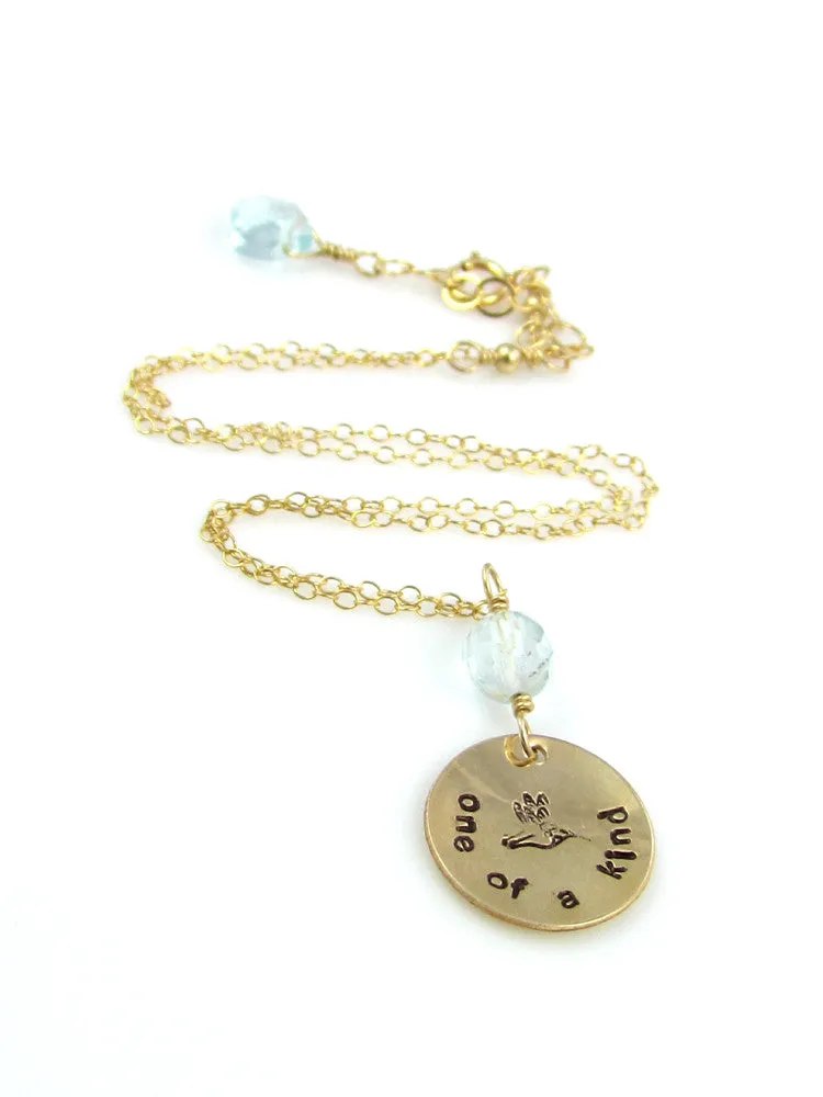 Mini Goddess (children) "one of a kind" Necklace With Quartz Stone