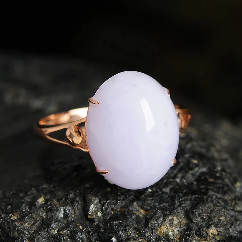 Natural Jade Ring Jadeite Gold Ring RG94