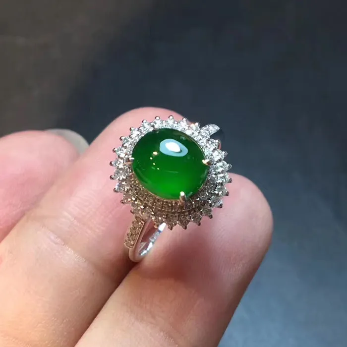 Natural Jade Ring Jadeite Ring NRG024