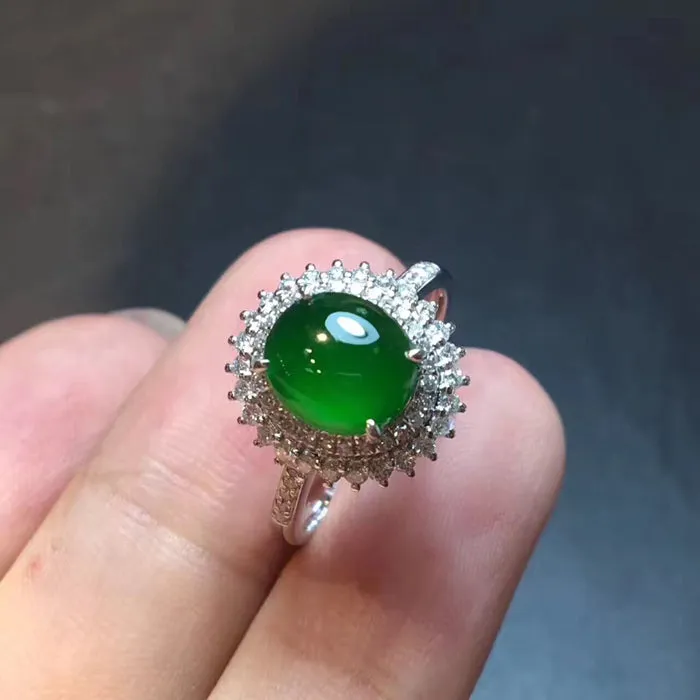 Natural Jade Ring Jadeite Ring NRG024