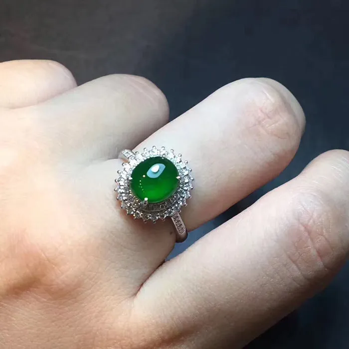 Natural Jade Ring Jadeite Ring NRG024