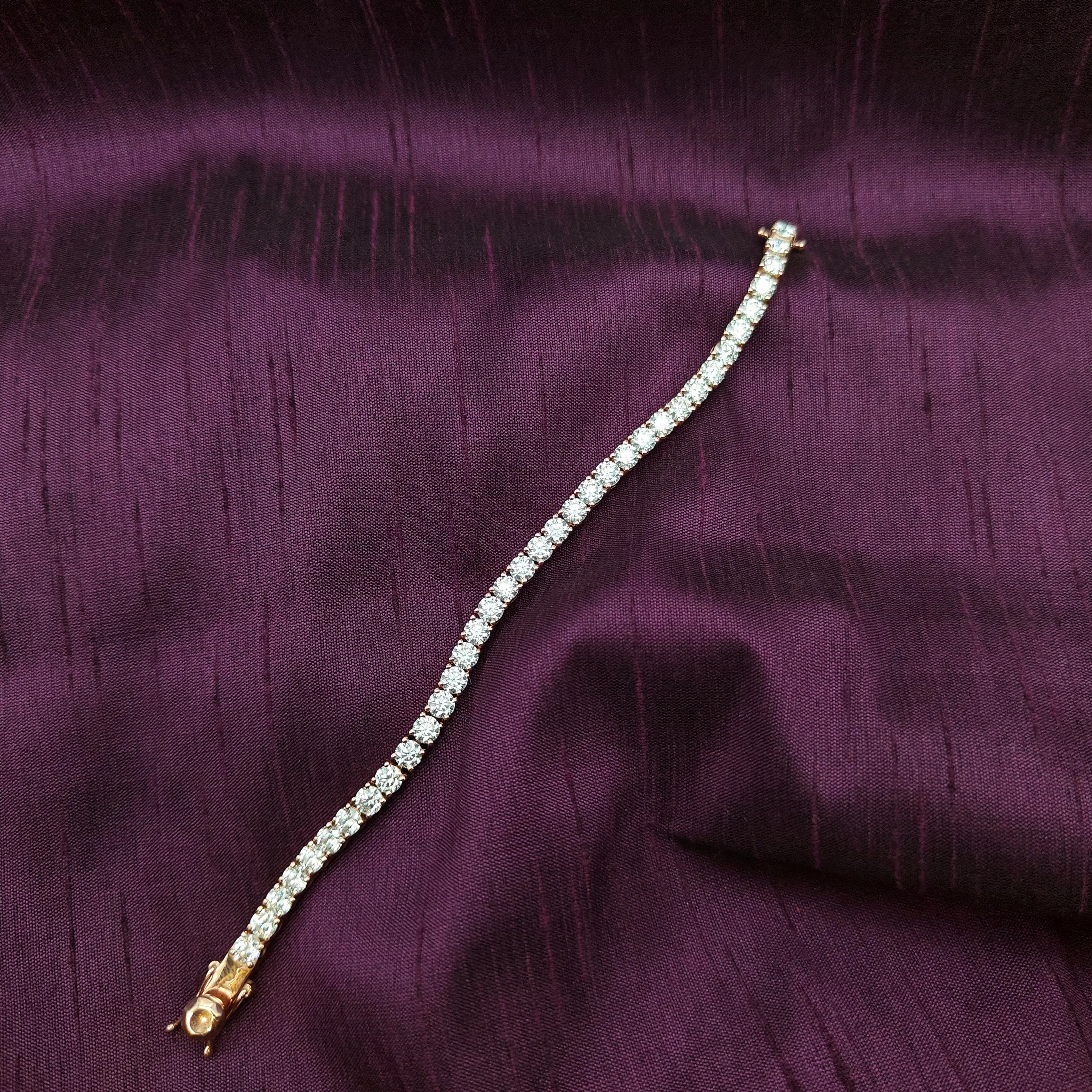 Neith Sterling Silver Moissanite Man Tennis Bracelet Woman