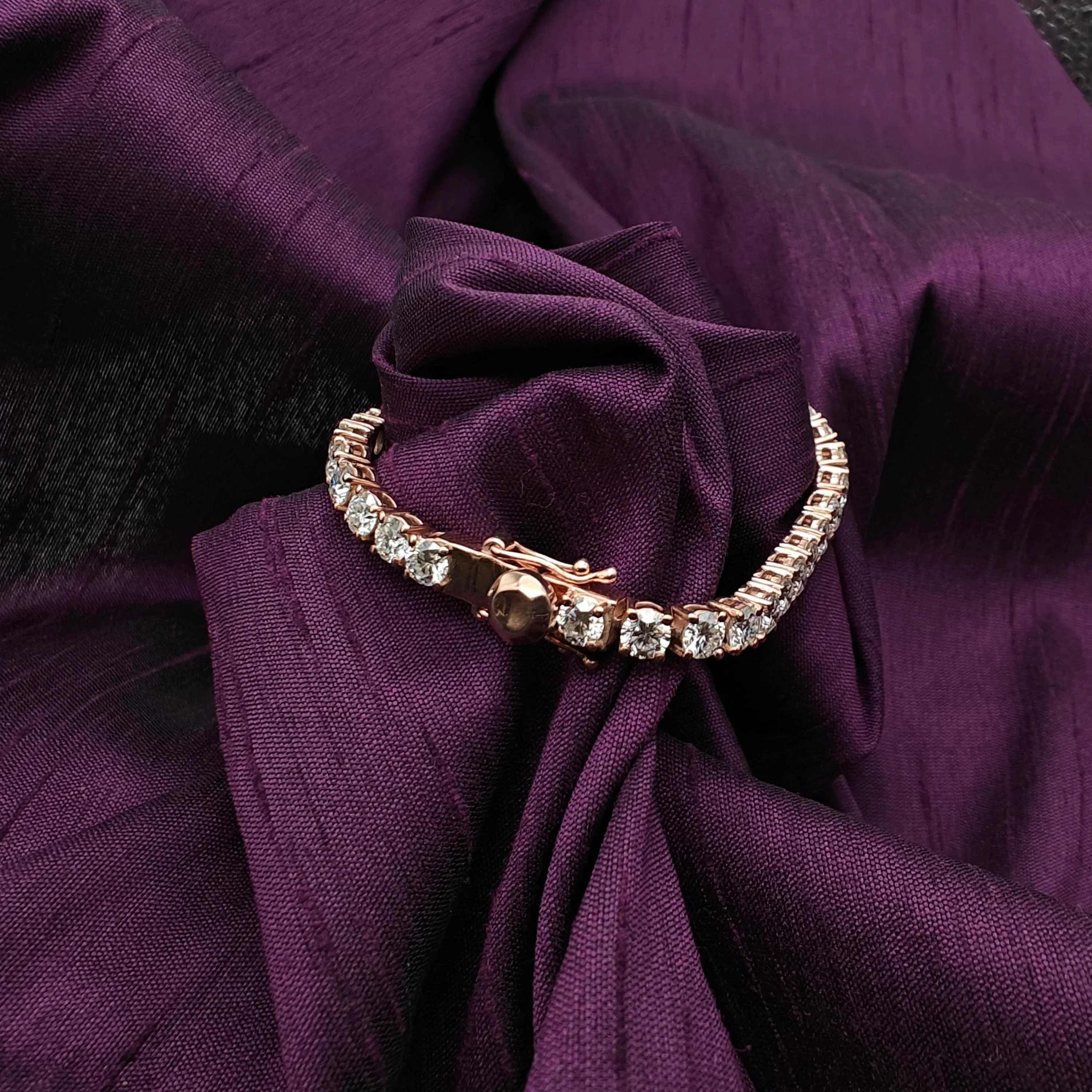 Neith Sterling Silver Moissanite Man Tennis Bracelet Woman