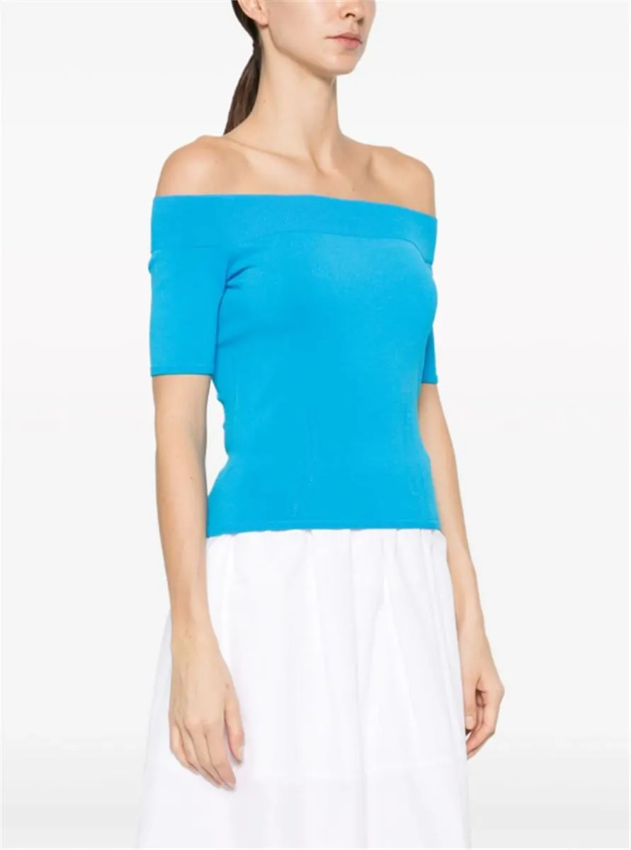 OFF-SHOULDER KNITTED TOP