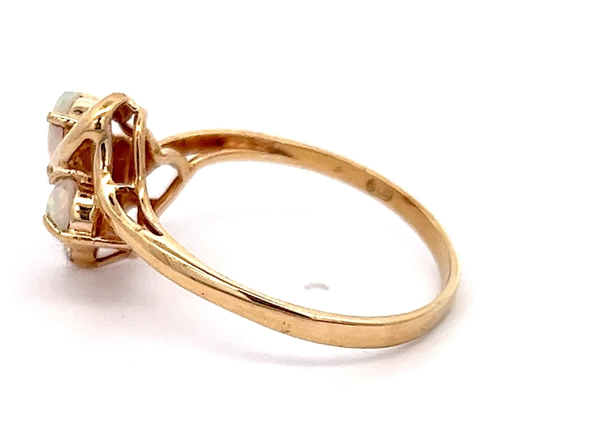 Opal & Diamond 9ct Yellow Gold Ring
