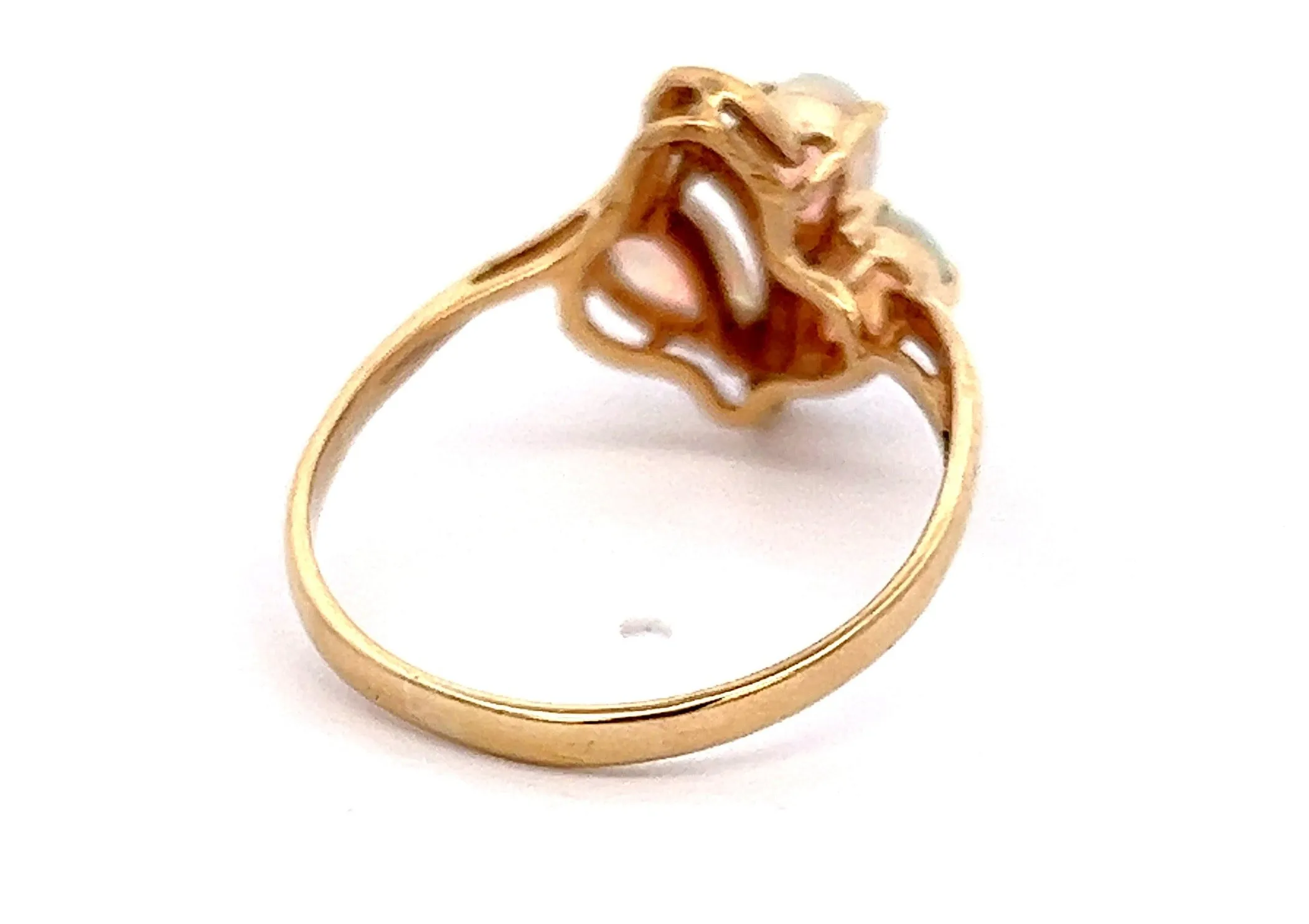 Opal & Diamond 9ct Yellow Gold Ring