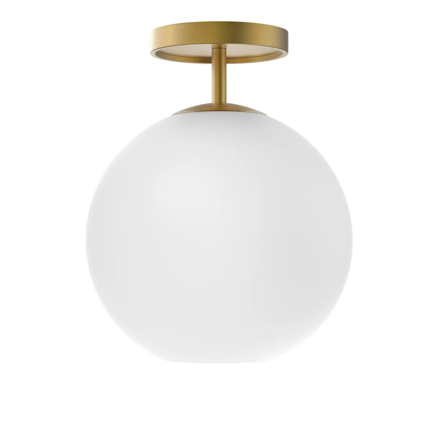 Open Box Aria 10" Flush Mount, Satin Brass with Opal Glass