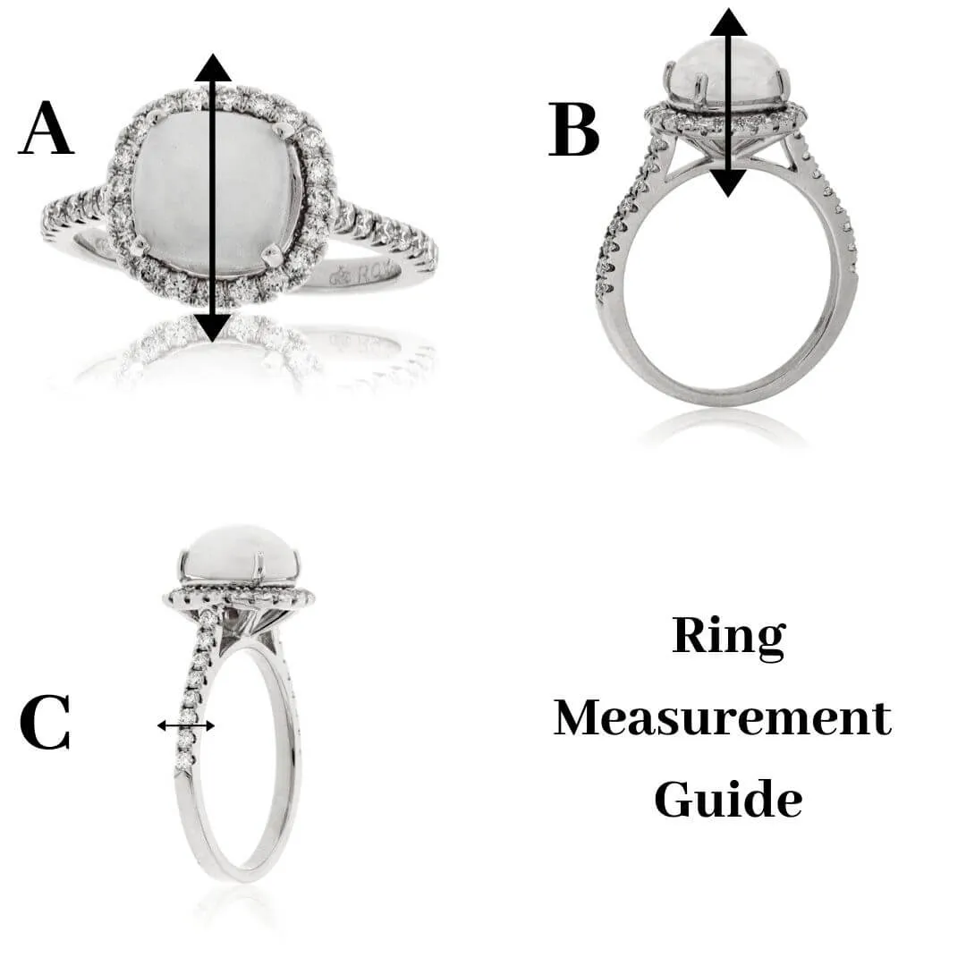 Oval Lotus Garnet & Diamond Ring