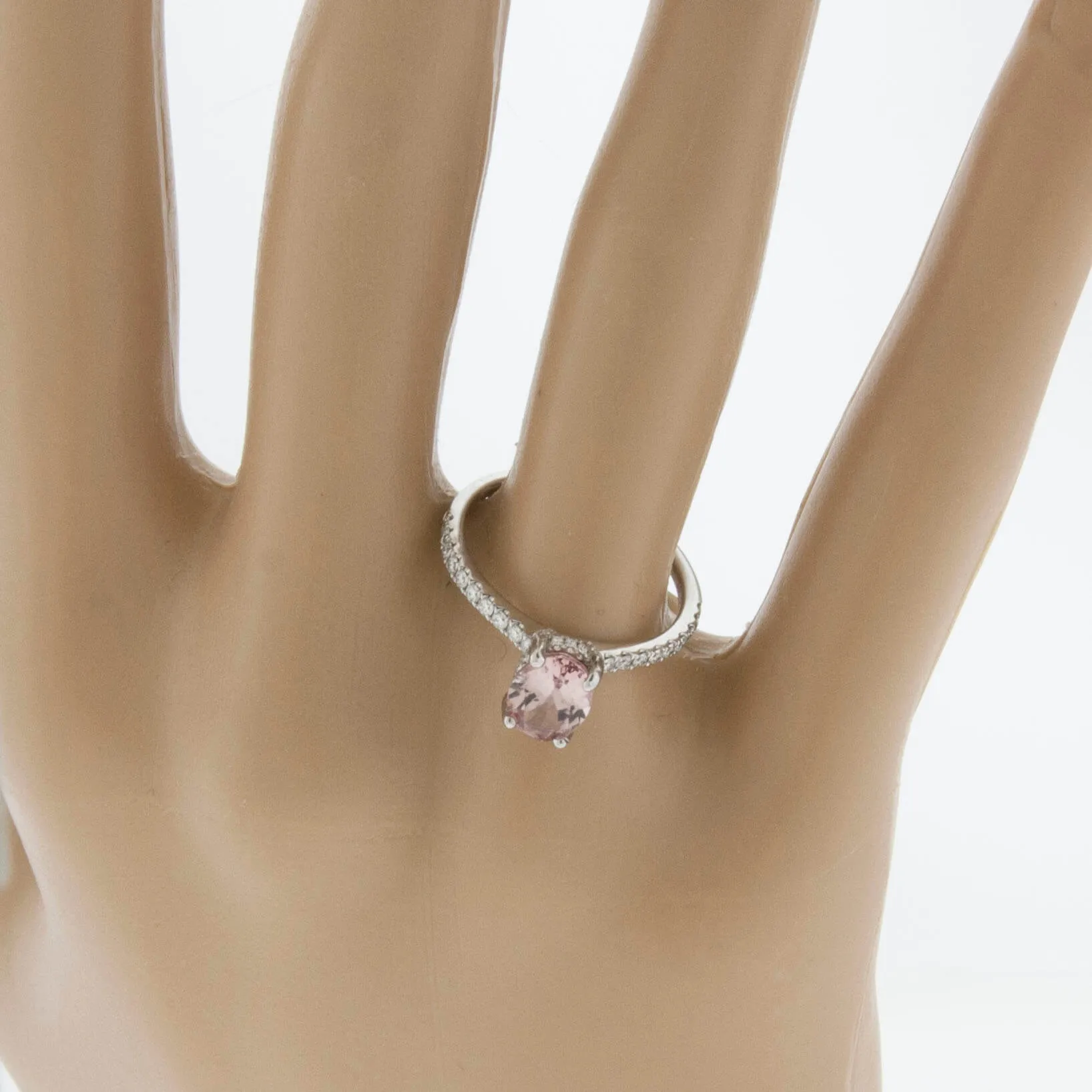 Oval Lotus Garnet & Diamond Ring