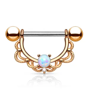 Ópalo Filigree Nipple Jewellery with Rose Gold Plating