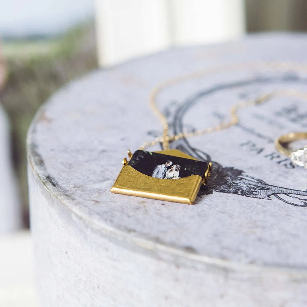 Personalised Photo Envelope Necklace