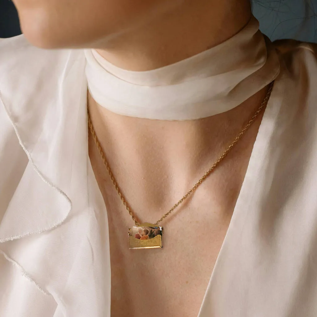 Personalised Photo Envelope Necklace