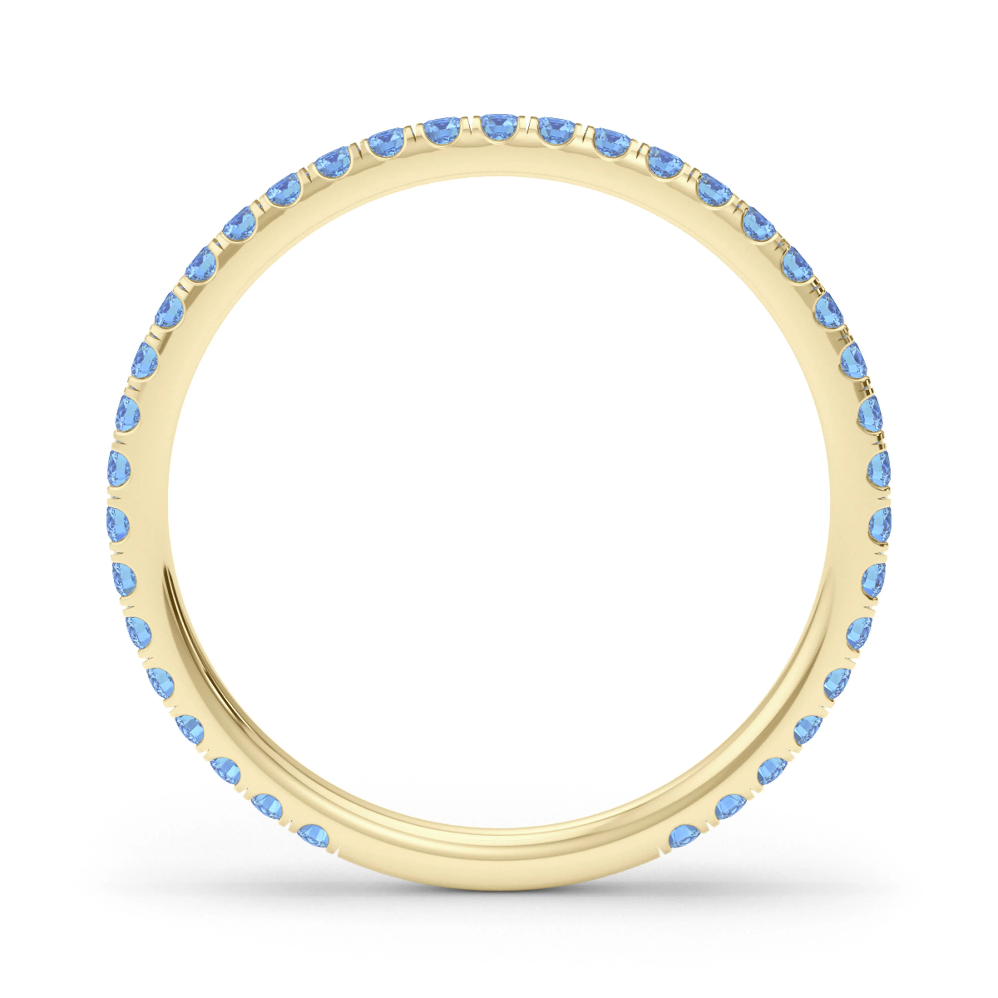 Petite Fancy Blue Diamond Eternity Band
