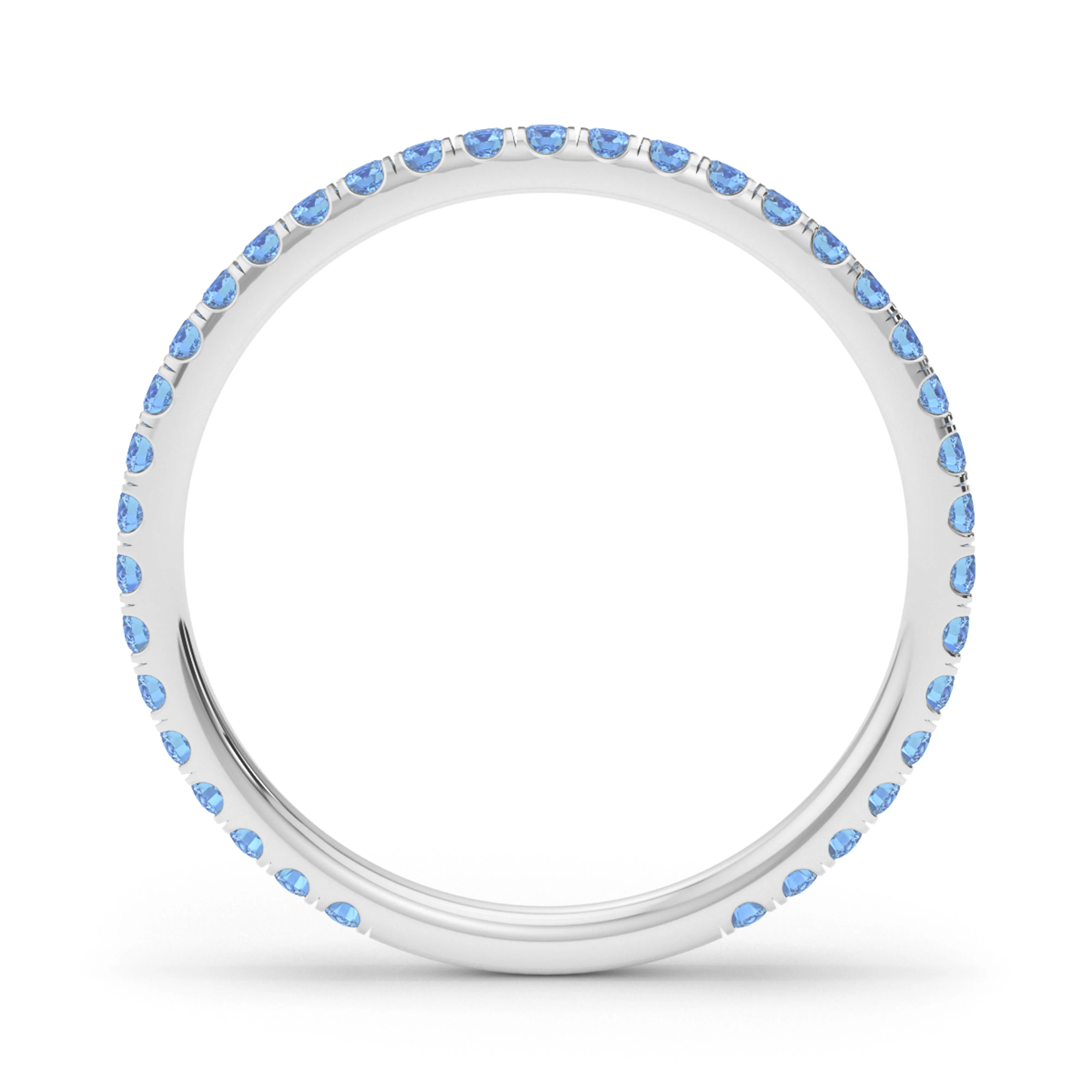 Petite Fancy Blue Diamond Eternity Band