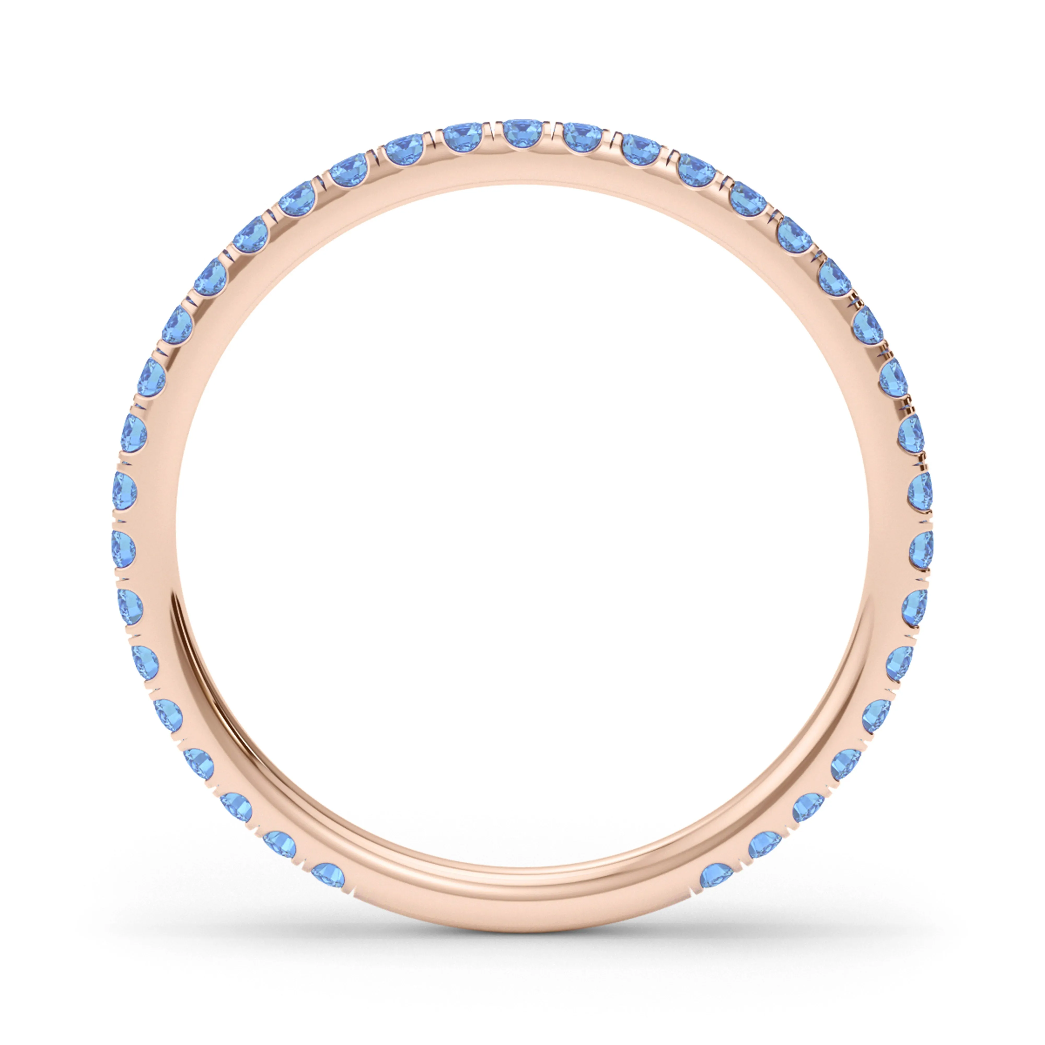 Petite Fancy Blue Diamond Eternity Band