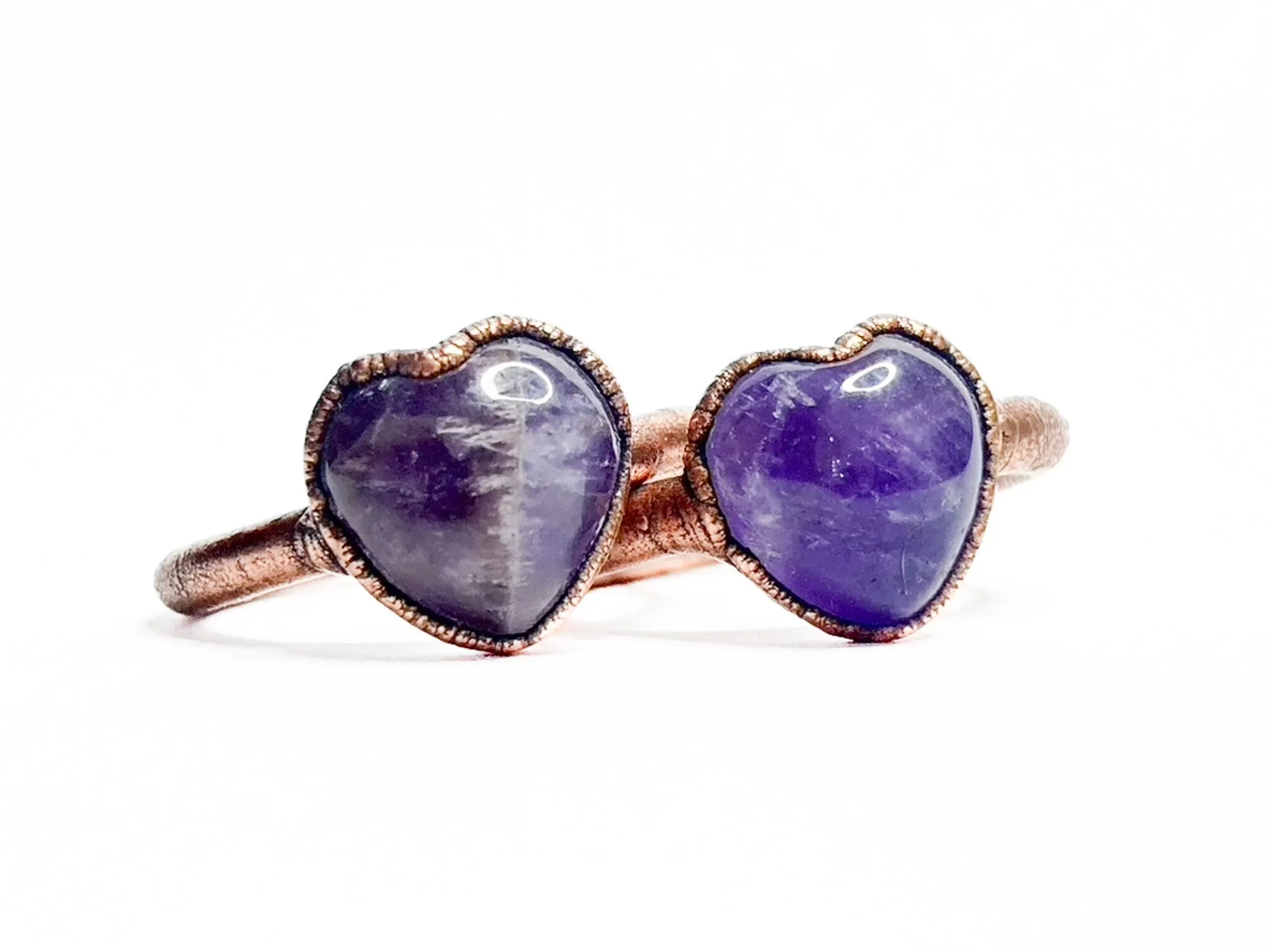 Pink Shell heart ring | Georgia pink river clamshell ring