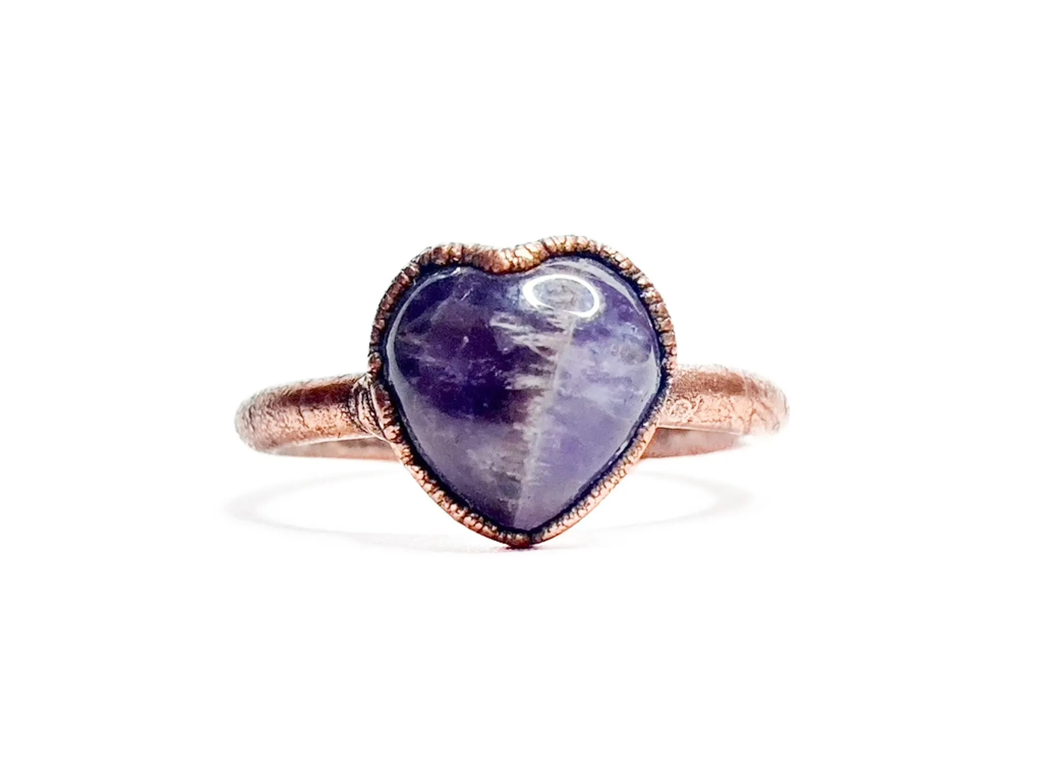 Pink Shell heart ring | Georgia pink river clamshell ring