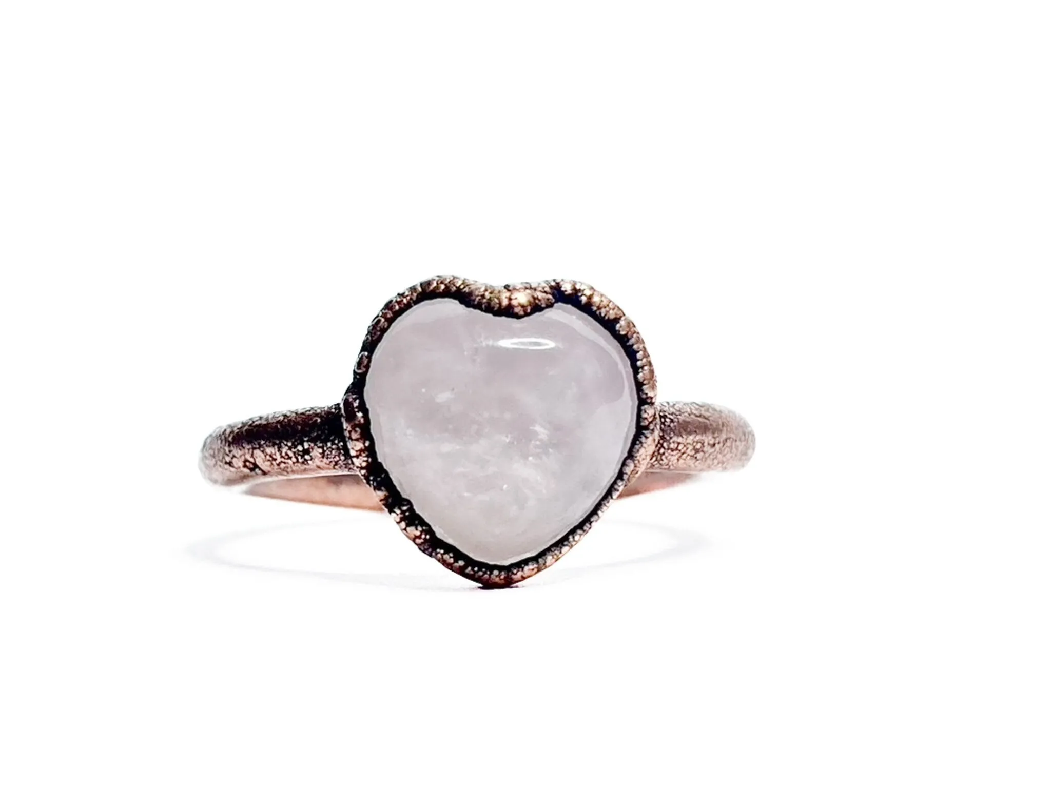 Pink Shell heart ring | Georgia pink river clamshell ring