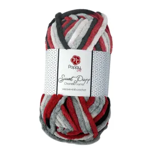 Poppy Crafts Sweet Puff Super Chunky Chenille Yarn - 16 Ply 100g - Garnet