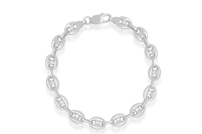 Puff Marina .925 Sterling Silver Chain Bracelet