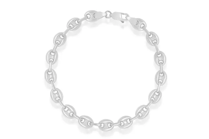 Puff Marina .925 Sterling Silver Chain Bracelet
