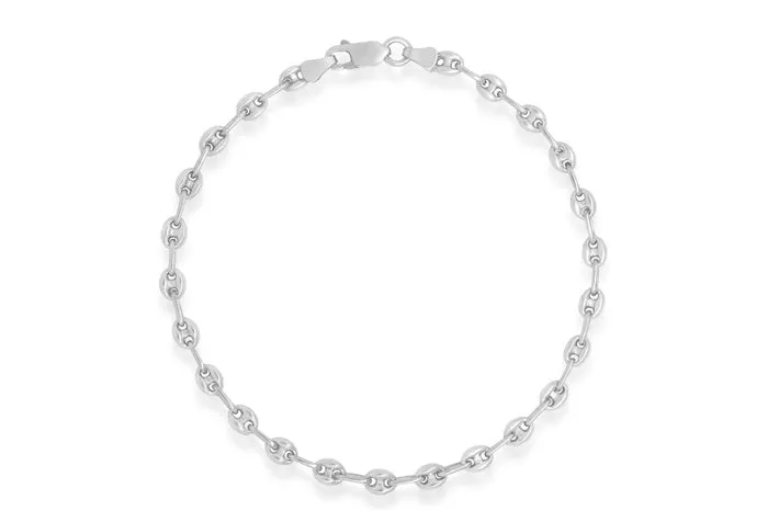 Puff Marina .925 Sterling Silver Chain Bracelet