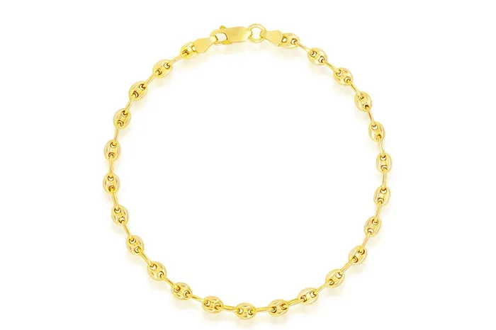 Puff Marina .925 Sterling Silver Chain Bracelet