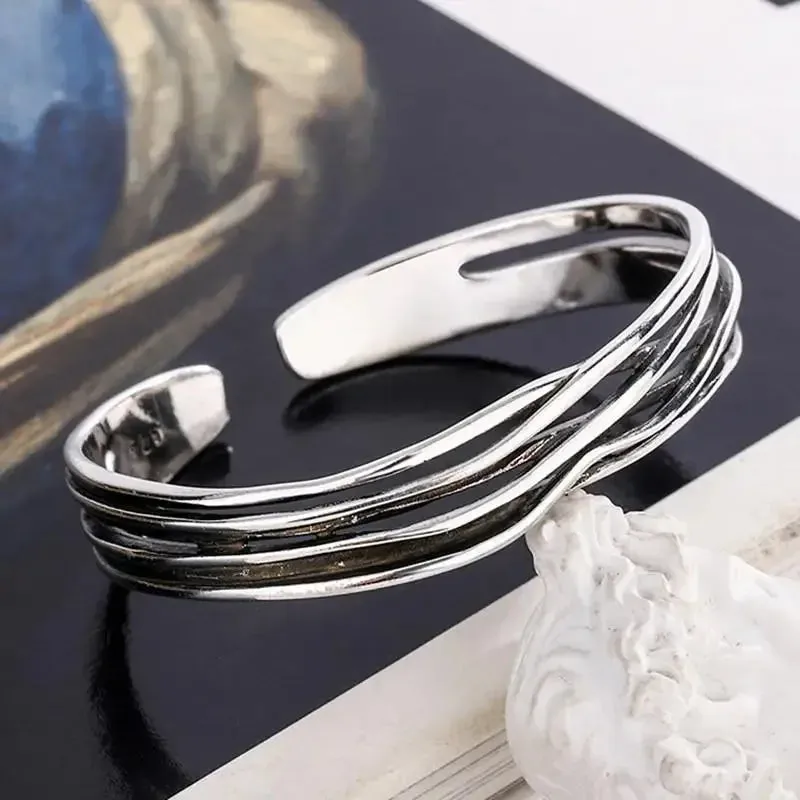 Punk Gold Color Eagle Pattern Bracelet Men Open Adjustable Bangles Male Charm Rock Motorbike Rider Jewelry