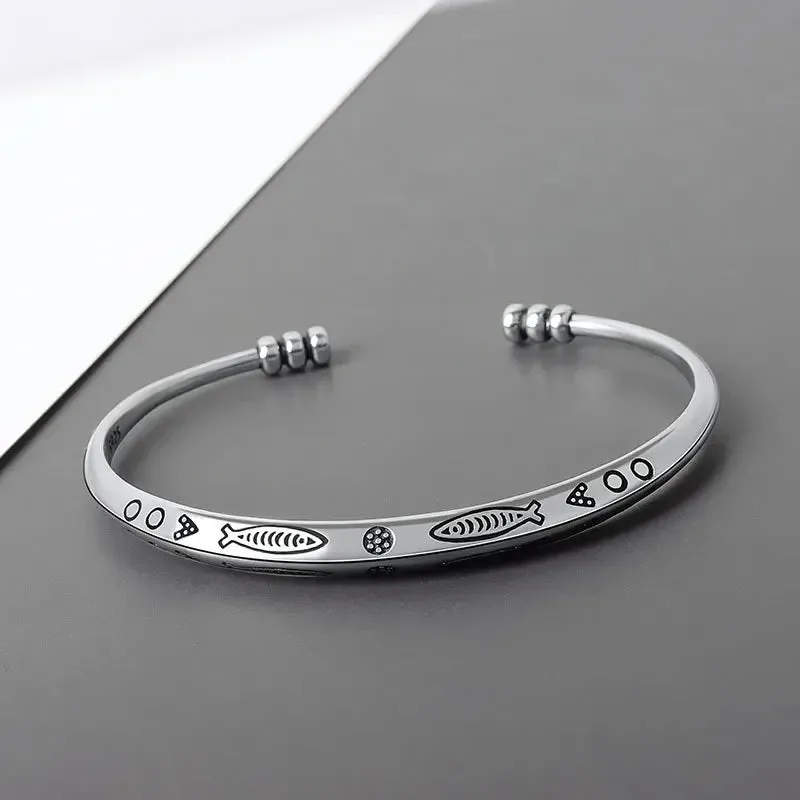 Punk Gold Color Eagle Pattern Bracelet Men Open Adjustable Bangles Male Charm Rock Motorbike Rider Jewelry