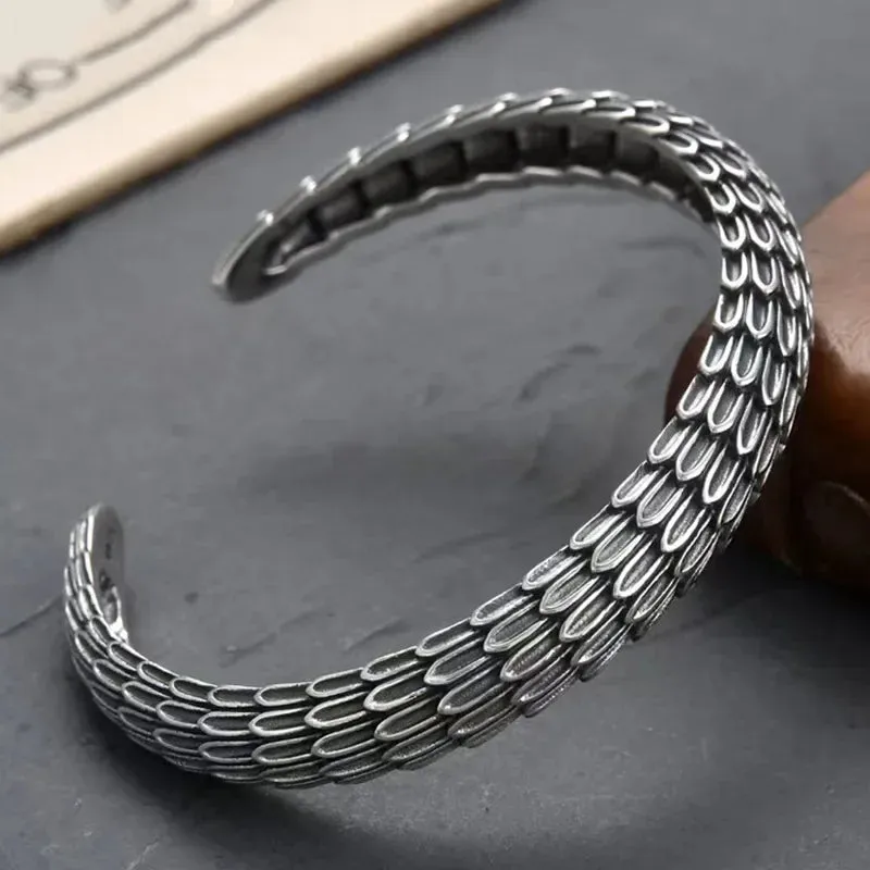 Punk Gold Color Eagle Pattern Bracelet Men Open Adjustable Bangles Male Charm Rock Motorbike Rider Jewelry