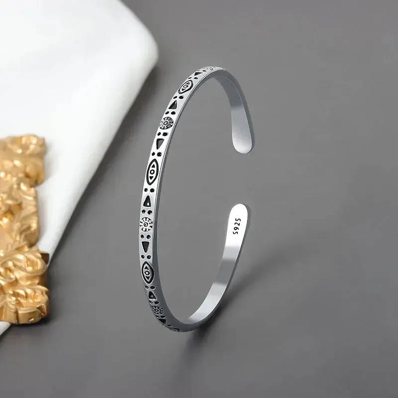Punk Gold Color Eagle Pattern Bracelet Men Open Adjustable Bangles Male Charm Rock Motorbike Rider Jewelry
