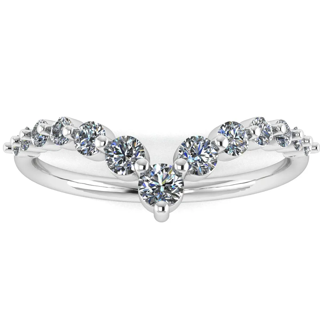 "Nile" 0.70ct Round Brilliant Cut Diamonds Shaped Eternity Ring ET23