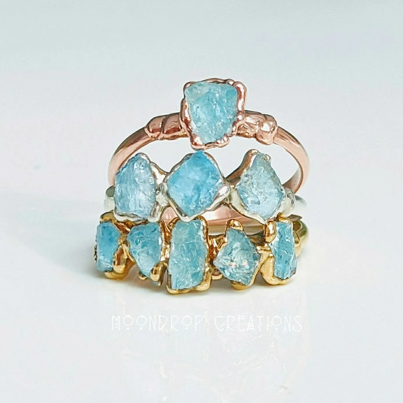 Raw Aquamarine ring