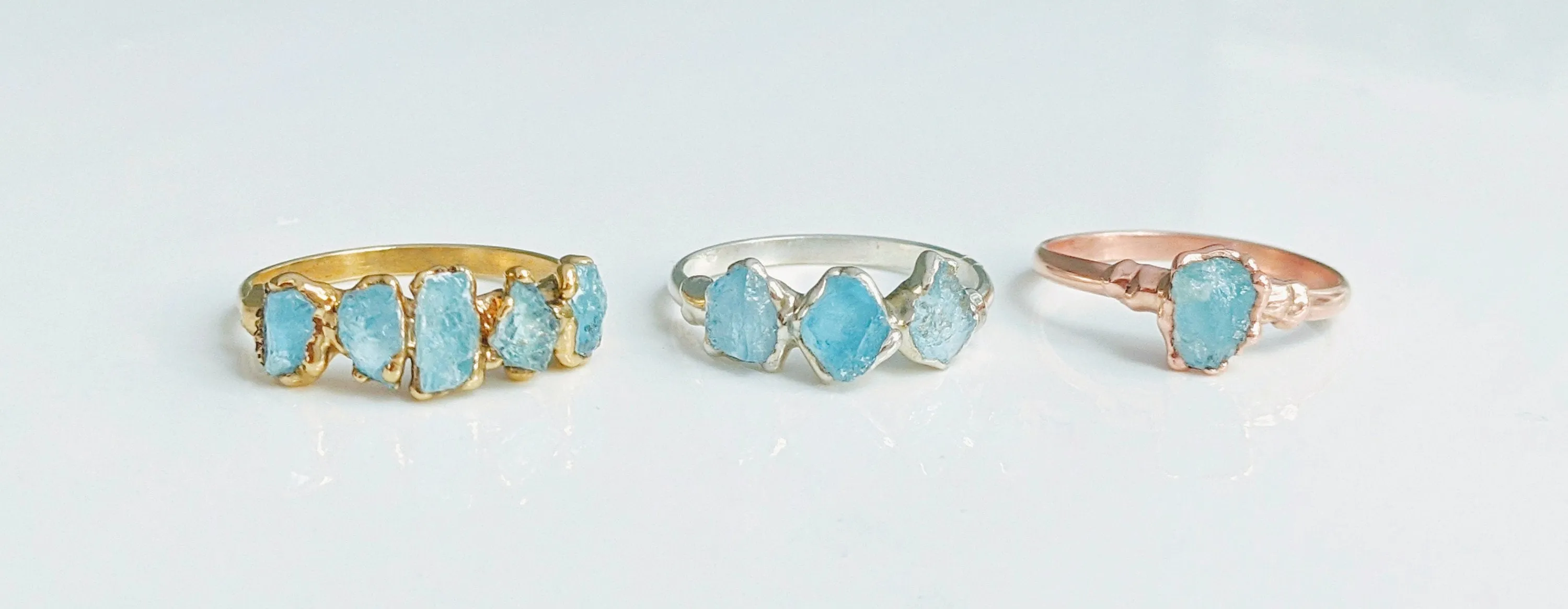 Raw Aquamarine ring