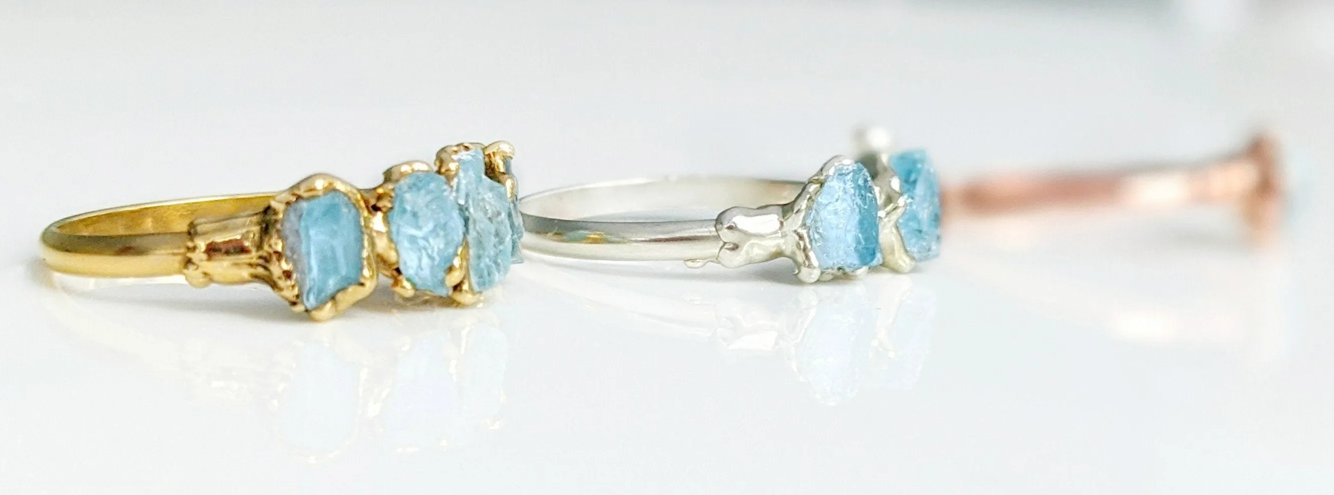 Raw Aquamarine ring