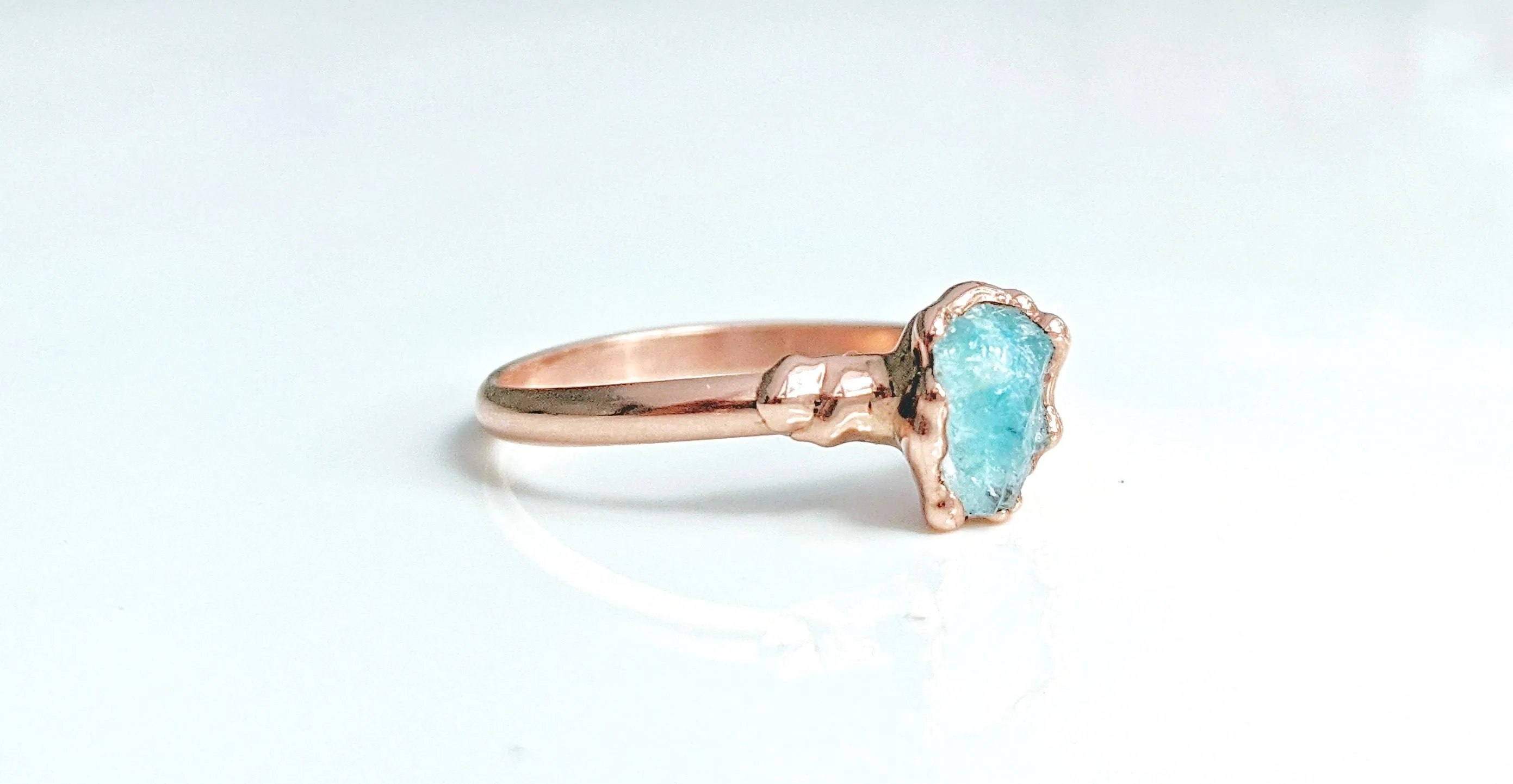 Raw Aquamarine ring