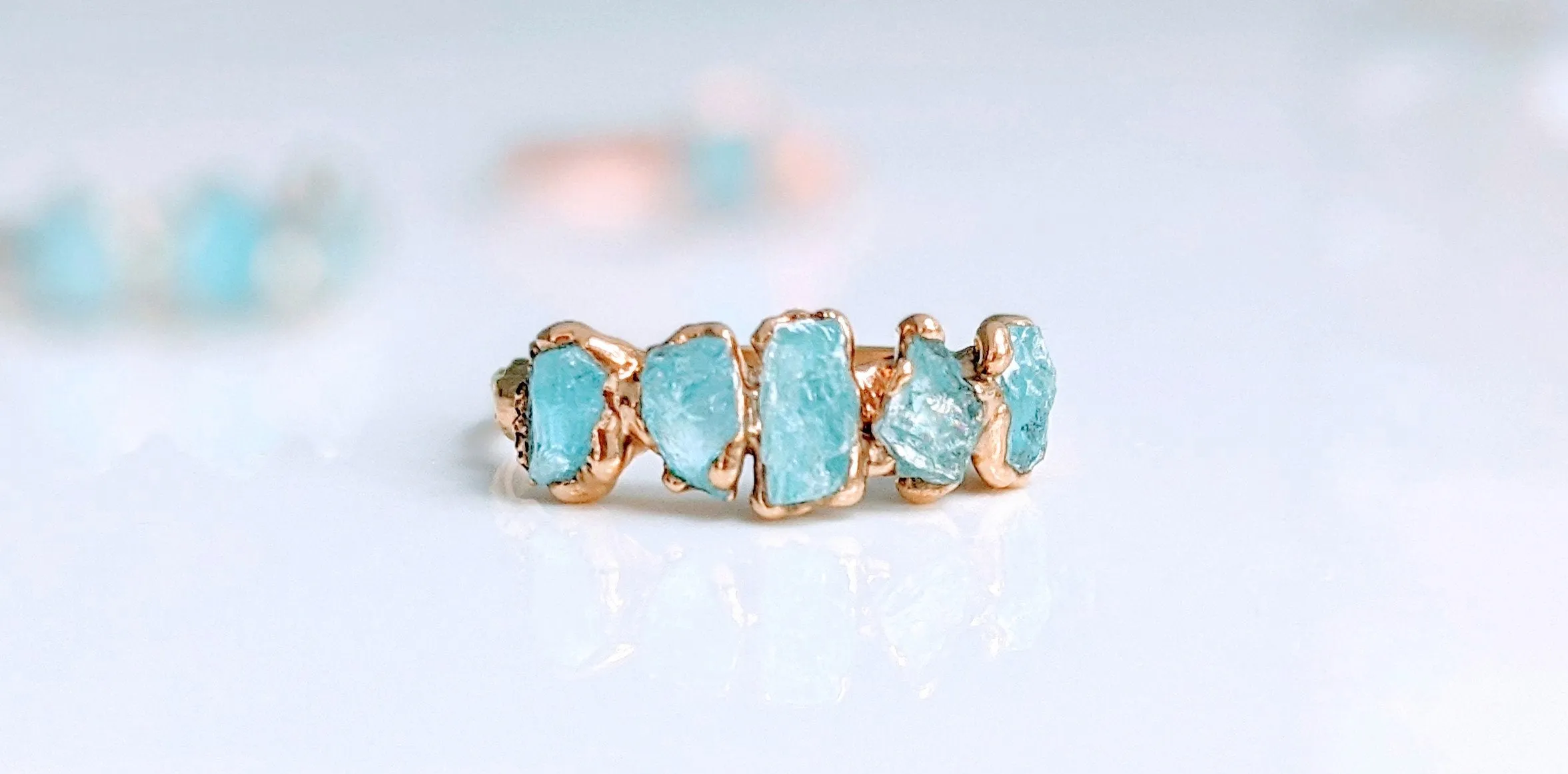 Raw Aquamarine ring