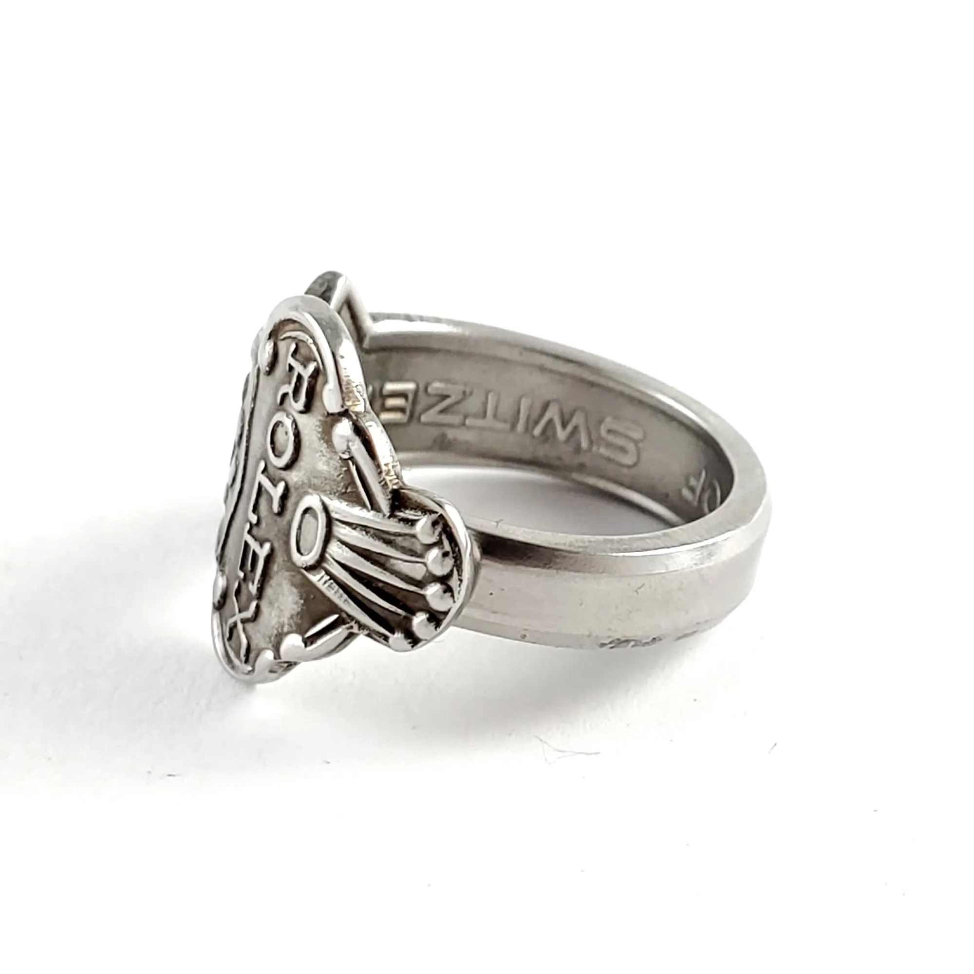 Rolex Tree Bern Stainless Steel Spoon Ring