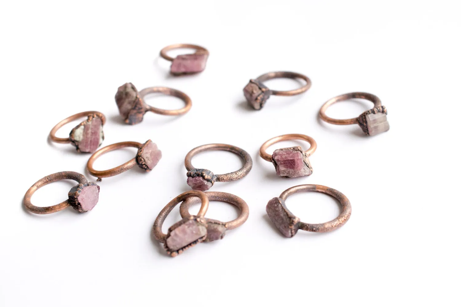 SALE Raw tourmaline ring | Pink tourmaline crystal ring