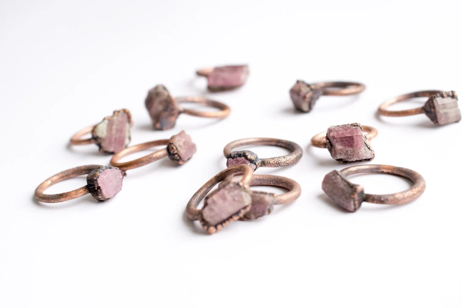 SALE Raw tourmaline ring | Pink tourmaline crystal ring