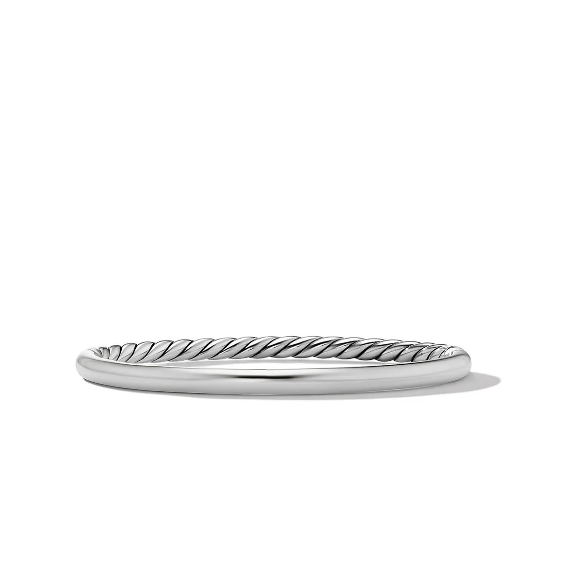 Sculpted Cable and Smooth Bangle Bracelet
