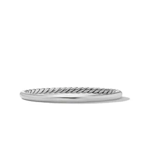 Sculpted Cable and Smooth Bangle Bracelet
