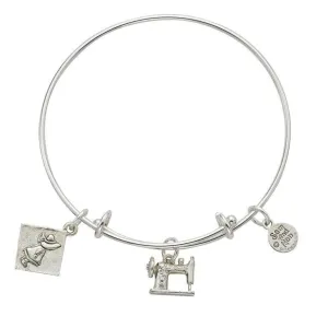 Sewing Machine and Sunbonnet Sue Bangle Bracelet